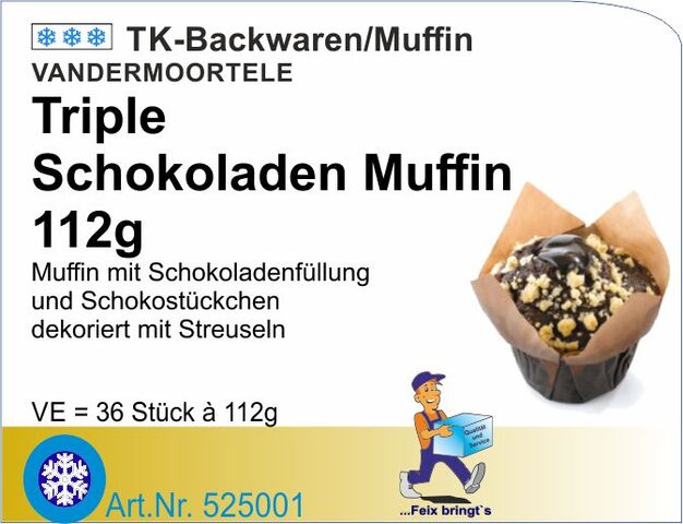 525001 - Muffin Triple Schoko 112g (36St/Kt) Ho