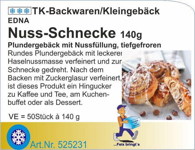 525231 - Nuss-Schnecke 140g (50St./Kt) ED