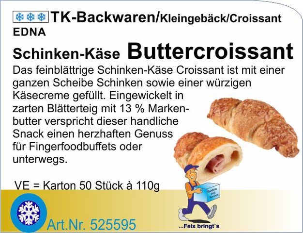 525595 - Schinken-Käse-Croissant 110g (50St/Kt) Ed