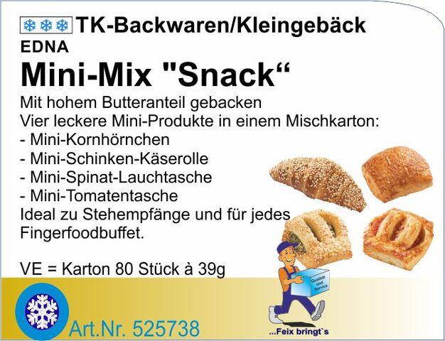 525738 - Mini Mix Snack herzhaft 4fach 39g (80St./Kt) Ed