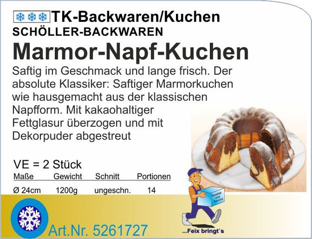 5261727 - Marmor-Napf-Kuchen 1200g Ø 24cm  Sch