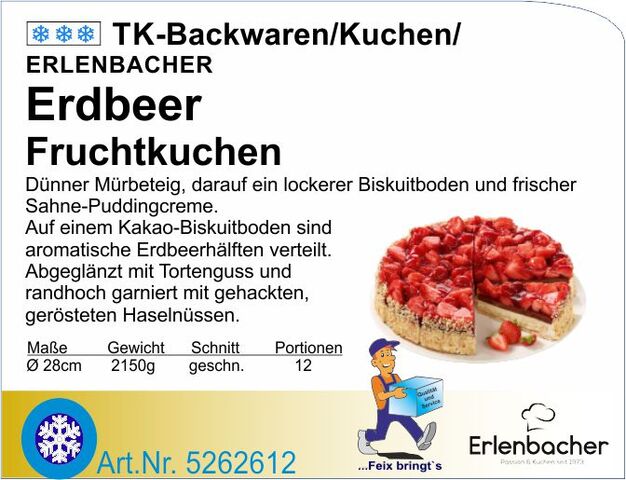 5262612 - Erdbeer-Fruchtkuchen 2150g Ø28cm (12St.) E