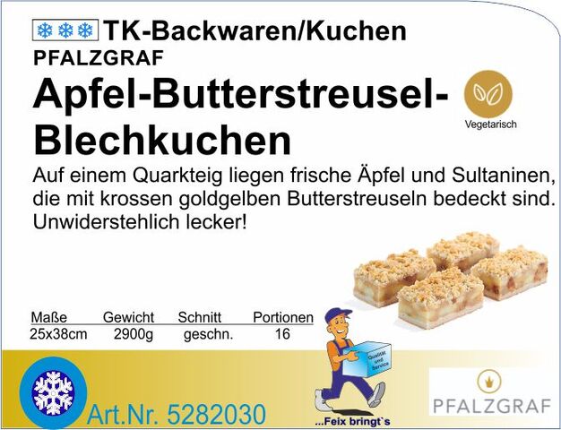 5282030 - Apfel-Butterstreusel-Blechkuchen 2900g (16St.) P