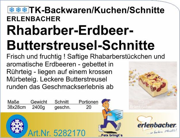 5282170 - Rhabarber-Erdbeer-Butterstreusel Schnitte 2400g (20St.) E