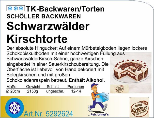 5292624 - Schwarzwälder-Kirsch-Torte 2150g Ø 28cm SCH
