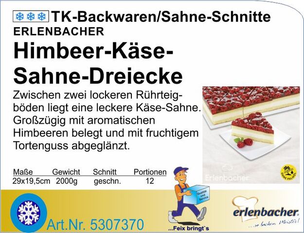 5307370 - Himbeer-Käse-Sahne-Dreiecke 2000g (12Port.) E