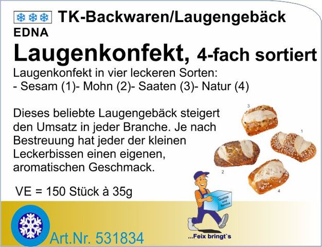 531834 - Laugenkonfekt 4 fach sortiert 35g (150St./Kt.) Ed
