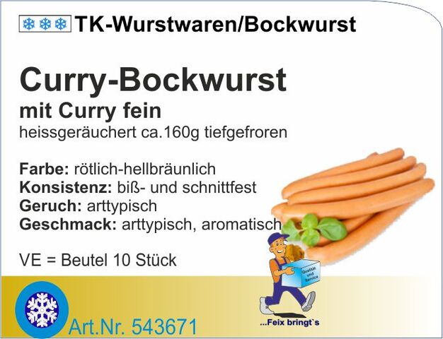 543671 - Curry-Wurst 160g  TK
